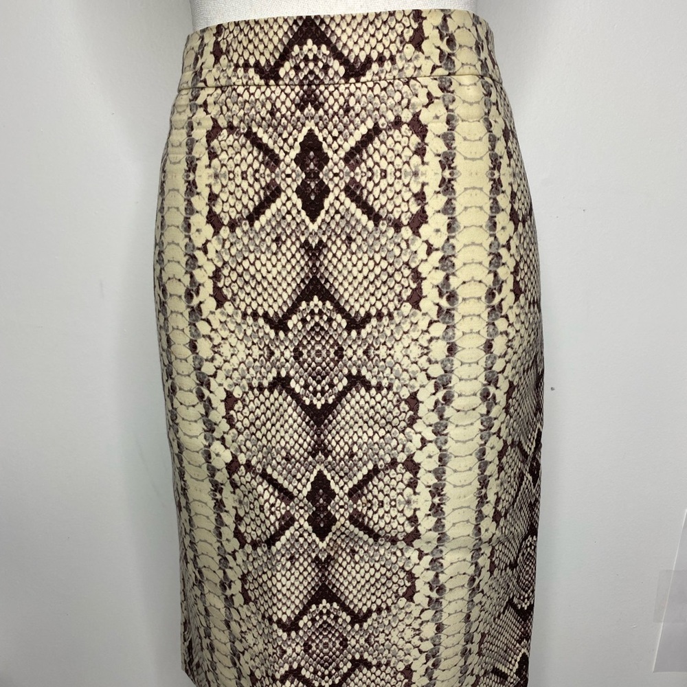 J. Crew No. 2 Size 8 Snake Skin Print Skirt